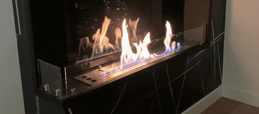 Угловой встраиваемый биокамин Firezo L'angolo Sinistro 1200, стандарт