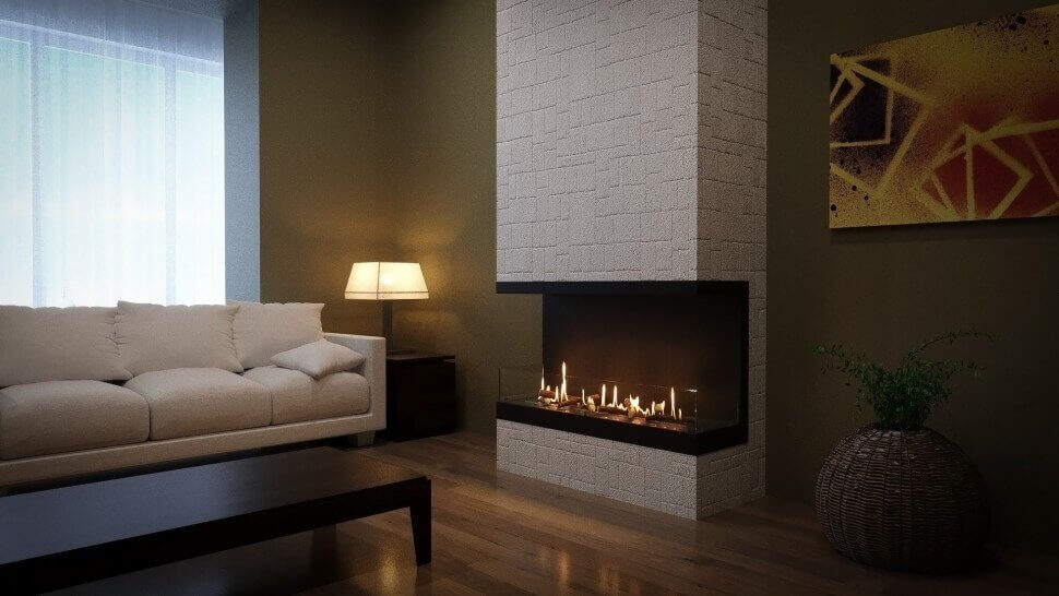 Встроенный биокамин Lux Fire Фронтальный 700 М