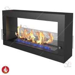 Биокамин QUARTER 1000 Черный (стекло)