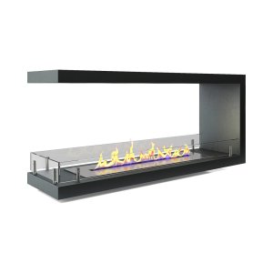 Торцевой сквозной биокамин Firezo Estremita finestra 1400, стандарт
