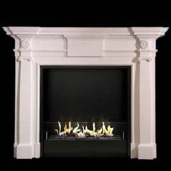 Биокамин в мраморном портале Firezo Intrigo, стандарт